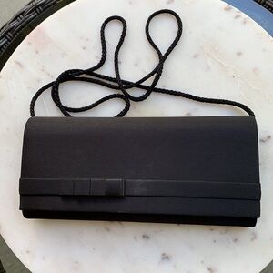 Carla Marchi evening clutch black classic elegant handbag purse sack satchel
